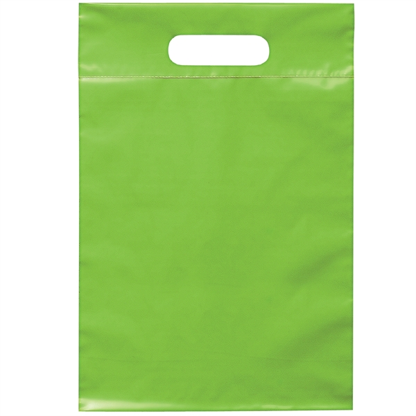2.5 mil. low-density plastic bag with reinforced die cut handles.... from ASI 37940 Bag Makers Inc