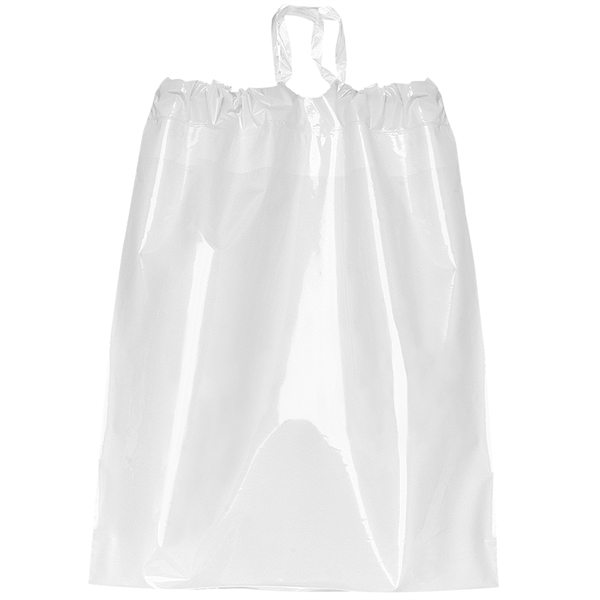 Low-density plastic bag with poly-draw handles.... from ASI 37940 Bag Makers Inc