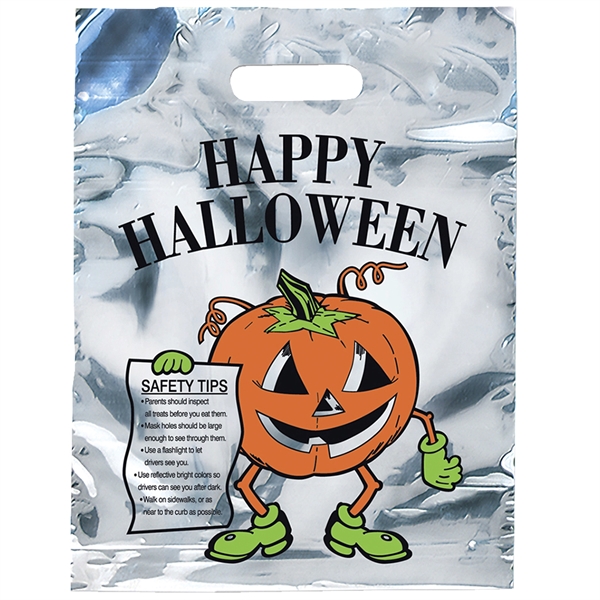 2.5 mil. reflective plastic bag with die cut handle and stock... from ASI 37940 Bag Makers Inc