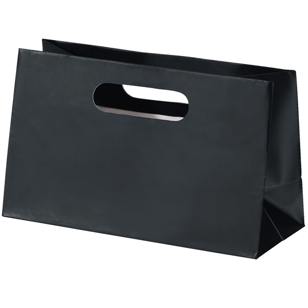 Heavyweight matte-laminated bag with fold-over die cut handles.... from ASI 37940 Bag Makers Inc