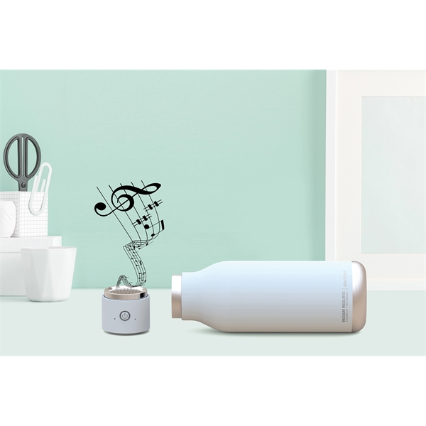 Double wall vacuum insulated stainless steel water bottle with wireless speaker.... from ASI 31518 ADNART