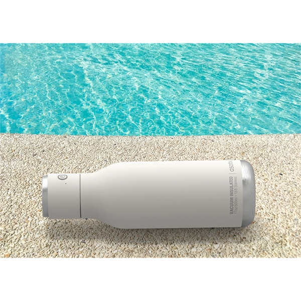 Double wall vacuum insulated stainless steel water bottle with wireless speaker.... from ASI 31518 ADNART