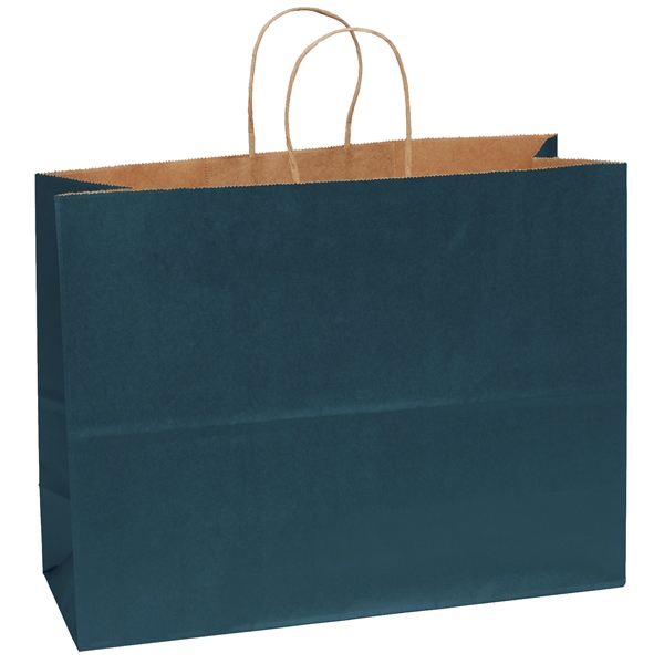 Matte paper shopper with a serrated cut top and twisted paper... from ASI 37940 Bag Makers Inc