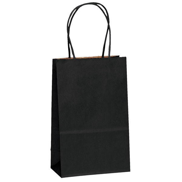 Matte paper shopper with a serrated cut top and twisted paper... from ASI 37940 Bag Makers Inc