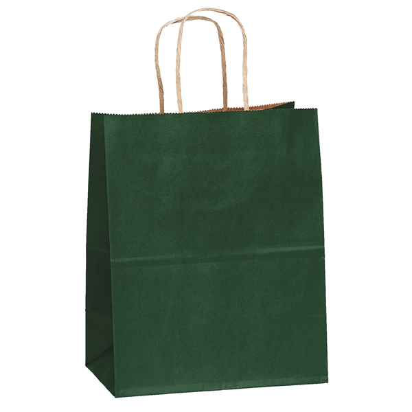Matte paper shopper with a serrated cut top and twisted paper... from ASI 37940 Bag Makers Inc