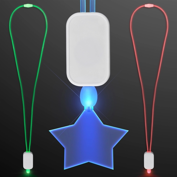 Neon Look LED Cool Lanyards with Acrylic Pendants.... from ASI 34194 ALightPromos / Alight Promotional Products