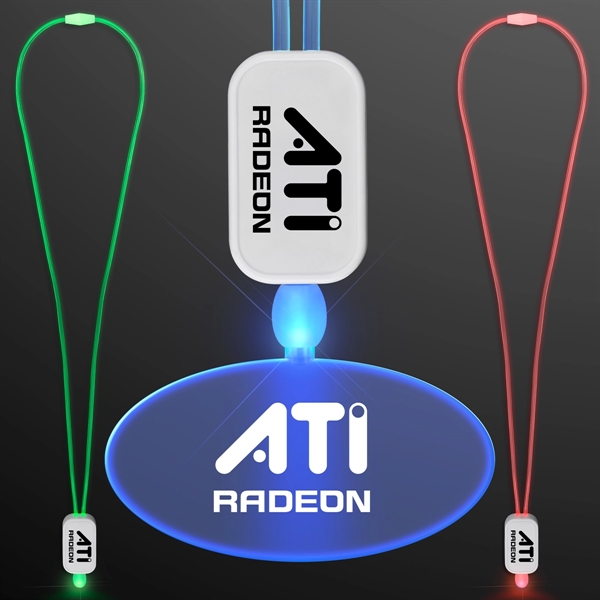 Neon Look LED Cool Lanyards with Acrylic Pendants.... from ASI 34194 ALightPromos / Alight Promotional Products
