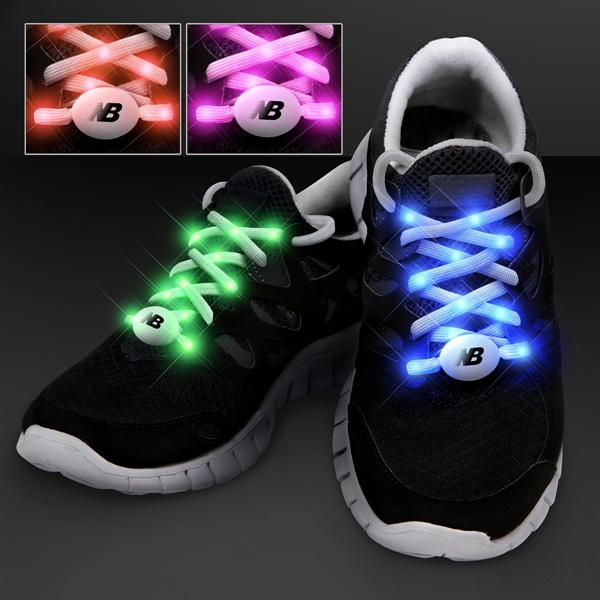 Blank or imprinted. Light Up Shoelaces for Night Runs Come With... from ASI 34194 ALightPromos / Alight Promotional Products