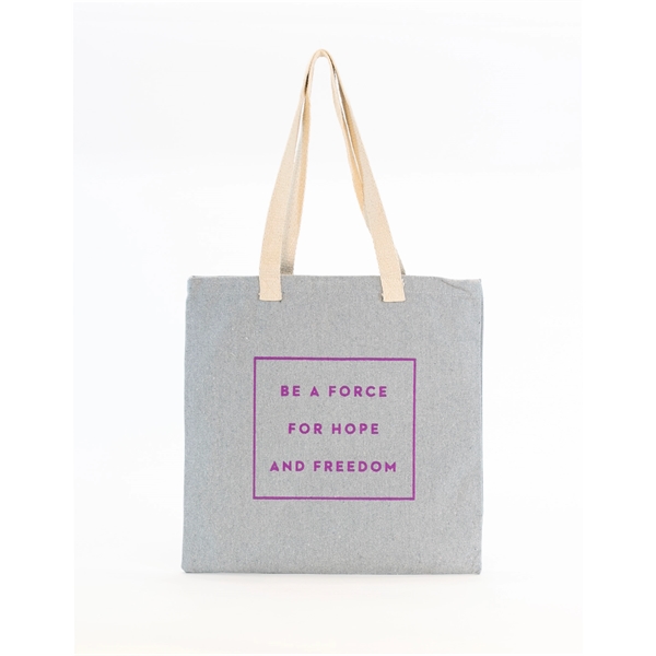 Recycled 12 oz. cotton tote bag with 1" cotton webbing handles.... from ASI 41630 Brave USA