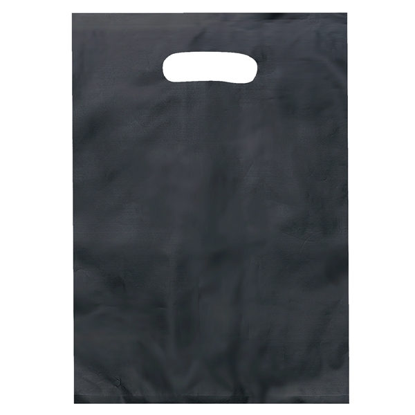 Hi-density 2.5 mil frosted plastic bag with die cut handles.... from ASI 37940 Bag Makers Inc