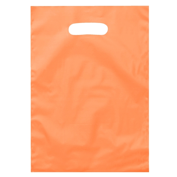 Hi-density 2.5 mil frosted plastic bag with die cut handles.... from ASI 37940 Bag Makers Inc