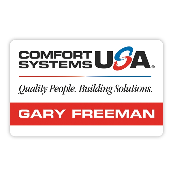 Large sized spectrum badges with full color UV inkjet printing.... from ASI 59080 Halls & Company