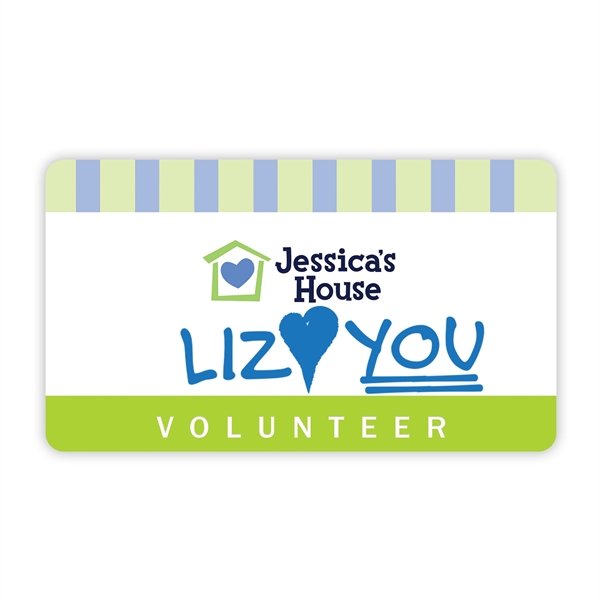 2" x 3 1/2" badges with a pin backing.... from ASI 59080 Halls & Company