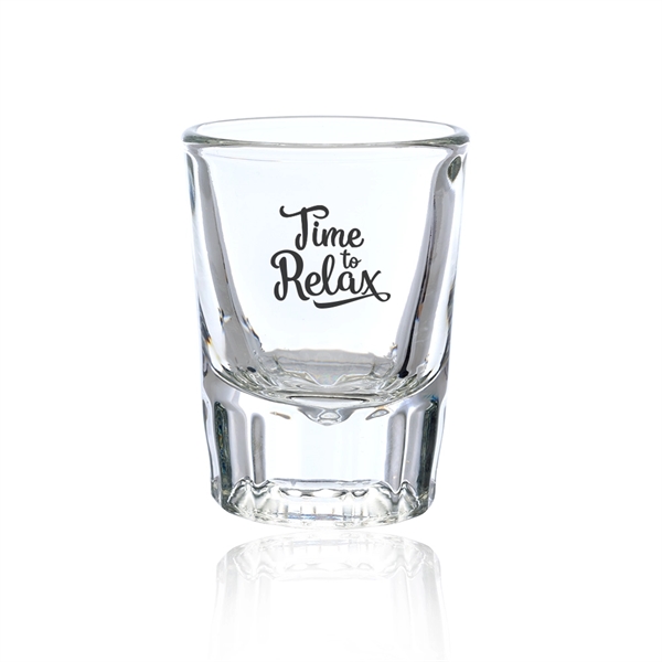 2 oz. shot glass with huge imprint area and heavy base... from ASI 39552 BEL Promo