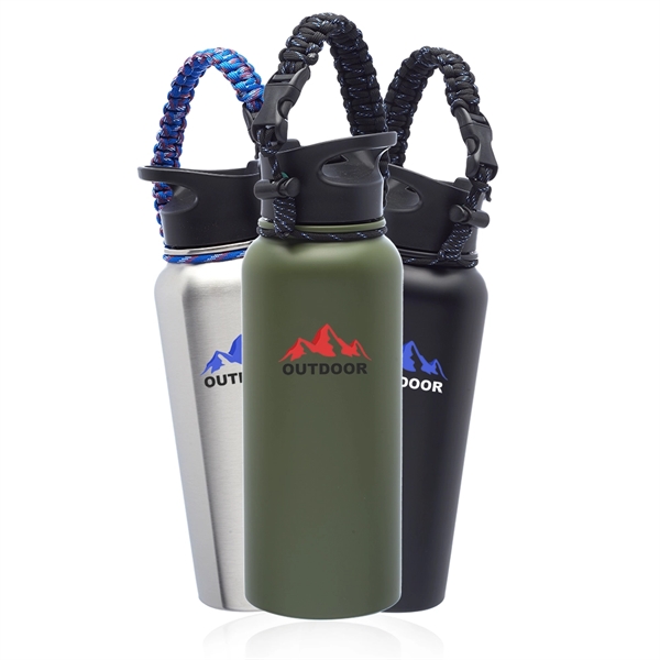 34 oz. stainless steel water bottle with plastic flip lid, handle,... from ASI 39552 BEL Promo