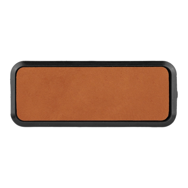Leatherette name badge with a magnetic backing.... from ASI 59080 Halls & Company
