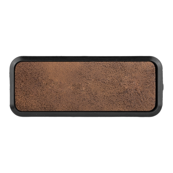 Leatherette name badge with a magnetic backing.... from ASI 59080 Halls & Company