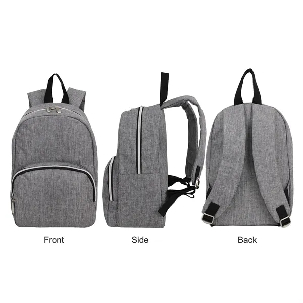 Top carry handle, front zippered pocket, adjustable self-fabric shoulder straps.... from ASI 41511 Brainchild USA Inc / BrainChild Gift Club
