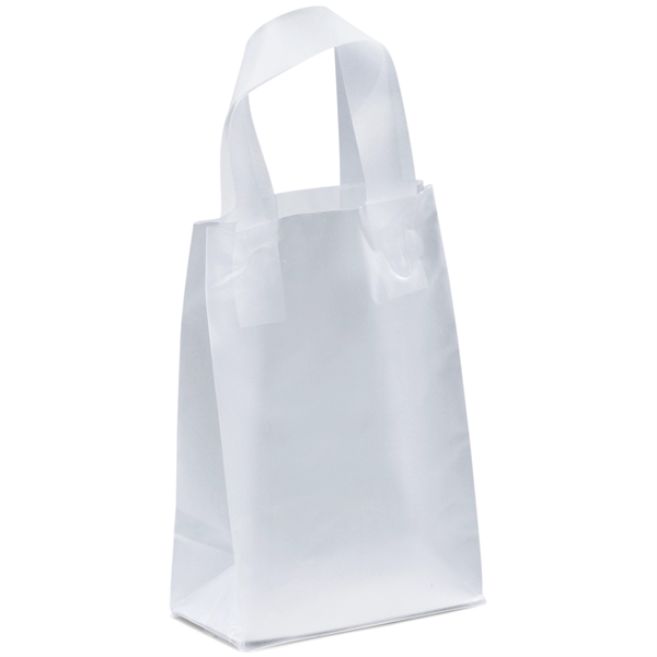Colorful hi-density frosted plastic bag with fused loop handles.... from ASI 37940 Bag Makers Inc