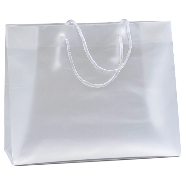 Elegant hi-density frosted plastic bags with fold-over top.... from ASI 37940 Bag Makers Inc