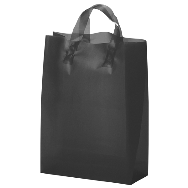 Colorful hi-density frosted plastic bag with fused loop handles.... from ASI 37940 Bag Makers Inc