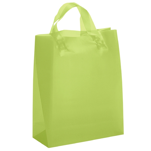 Colorful hi-density frosted plastic bag with fused loop handles.... from ASI 37940 Bag Makers Inc