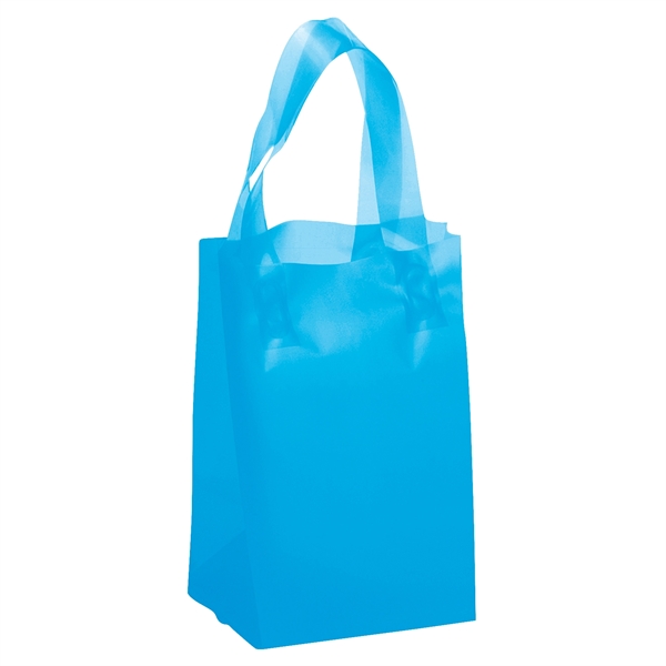 Colorful hi-density frosted plastic bag with fused loop handles.... from ASI 37940 Bag Makers Inc