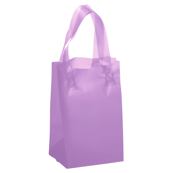 Colorful hi-density frosted plastic bag with fused loop handles.... from ASI 37940 Bag Makers Inc