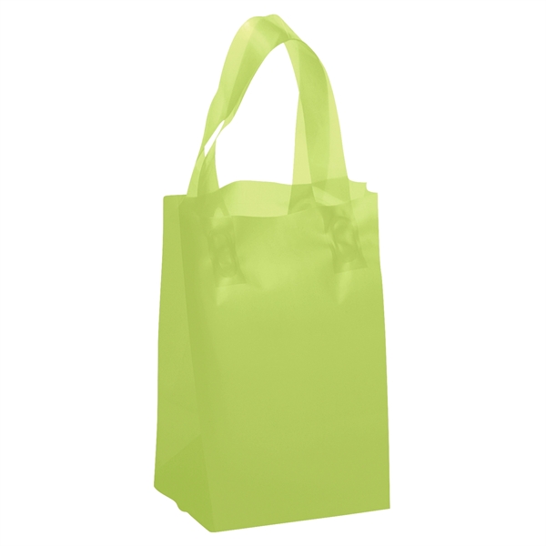 Colorful hi-density frosted plastic bag with fused loop handles.... from ASI 37940 Bag Makers Inc