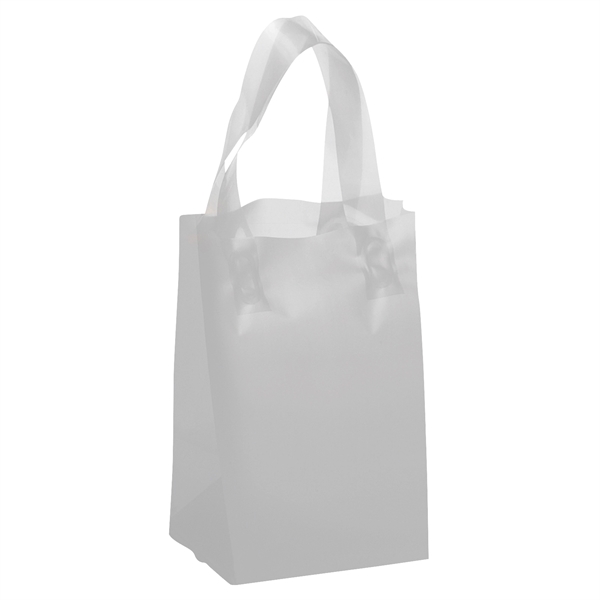 Colorful hi-density frosted plastic bag with fused loop handles.... from ASI 37940 Bag Makers Inc