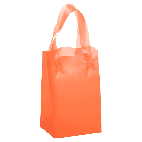 Colorful hi-density frosted plastic bag with fused loop handles.... from ASI 37940 Bag Makers Inc