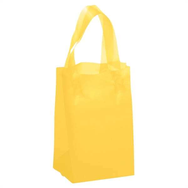 Colorful hi-density frosted plastic bag with fused loop handles.... from ASI 37940 Bag Makers Inc