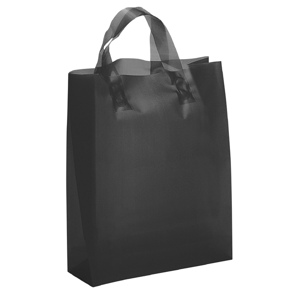 Colorful hi-density frosted plastic bag with fused loop handles.... from ASI 37940 Bag Makers Inc