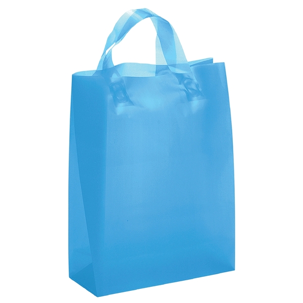 Colorful hi-density frosted plastic bag with fused loop handles.... from ASI 37940 Bag Makers Inc