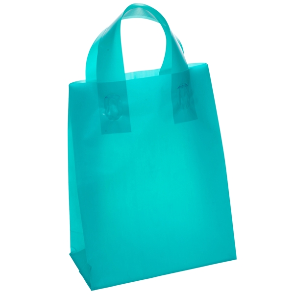 Colorful hi-density frosted plastic bag with fused loop handles.... from ASI 37940 Bag Makers Inc