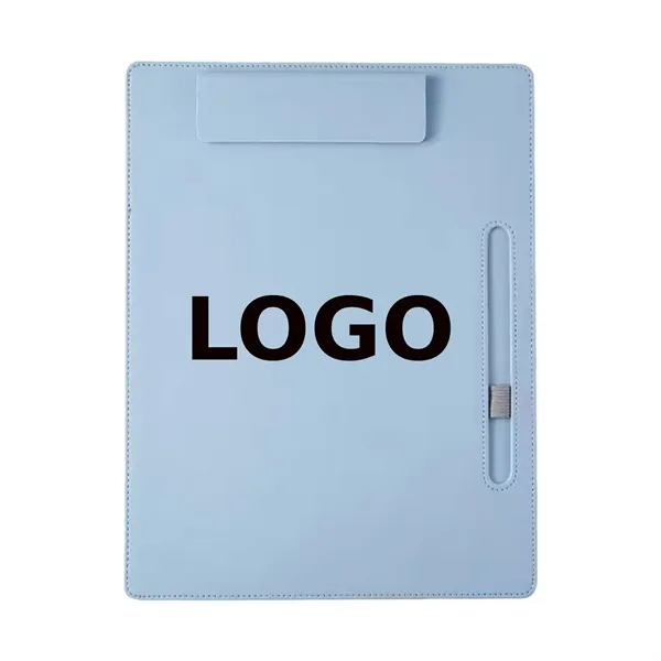 PU leather A4 clipboard with metal clip plus 1 color silkscreen... from ASI 37218 Athena Promo (tm)