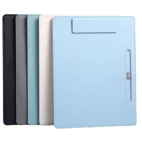 PU leather A4 clipboard with metal clip plus 1 color silkscreen... from ASI 37218 Athena Promo (tm)