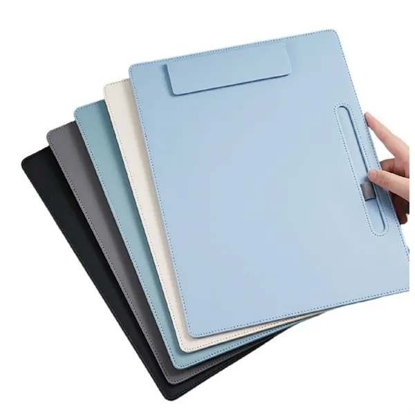 PU leather A4 clipboard with metal clip plus 1 color silkscreen... from ASI 37218 Athena Promo (tm)