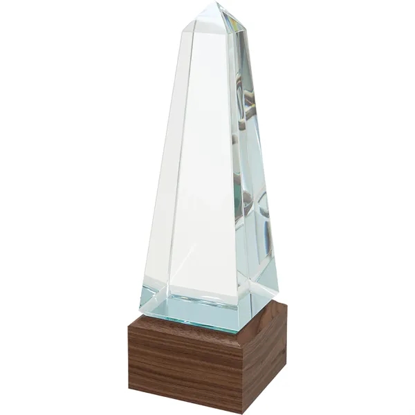 9 3/4" Obelisk Sierra Glass Award with Walnut Base... from ASI 74601 Calico