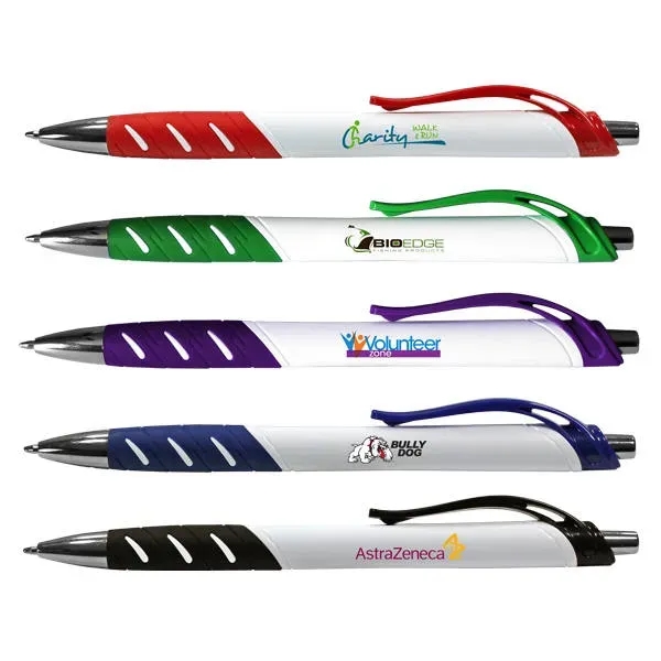 White Allure Grip Pen, Full Color Digital... from ASI 30270 Aakron Line