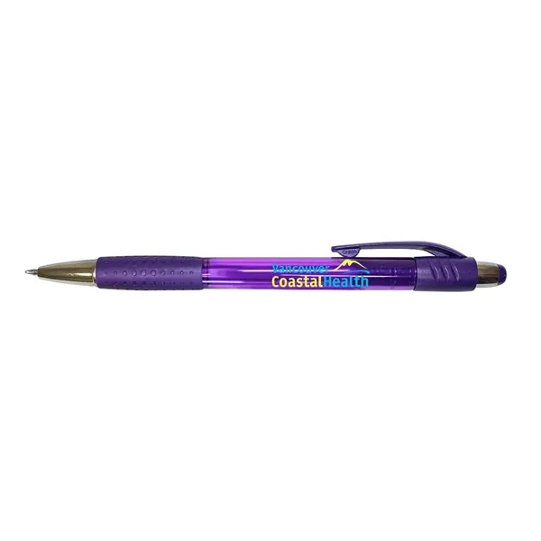 Mardi Gras Grip Pen, Blue Ink - Full Color Digital... from ASI 30270 Aakron Line