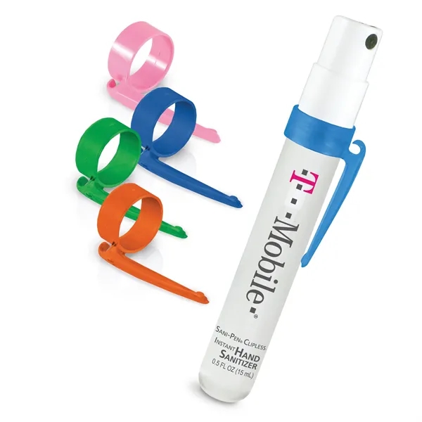 0.5 fl oz Clipless Sani-Pen Hand Sanitizer Spray with Combo Clip... from ASI 73497 Natural Trends