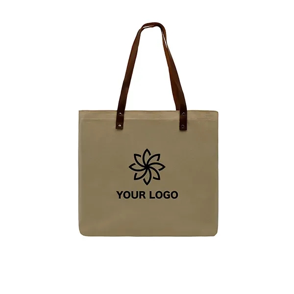 Union/USA Made durable 10 oz natural cotton canvas tote with riveted... from ASI 73775 Unionwear