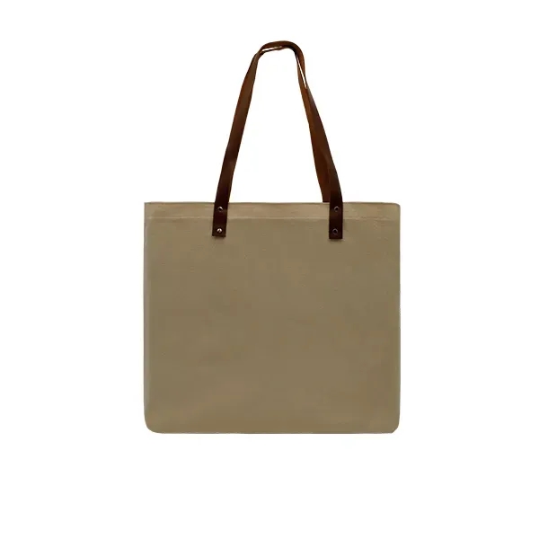 Union/USA Made durable 10 oz natural cotton canvas tote with riveted... from ASI 73775 Unionwear