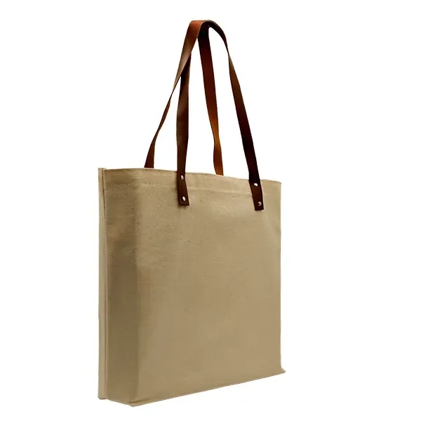 Union/USA Made durable 10 oz natural cotton canvas tote with riveted... from ASI 73775 Unionwear