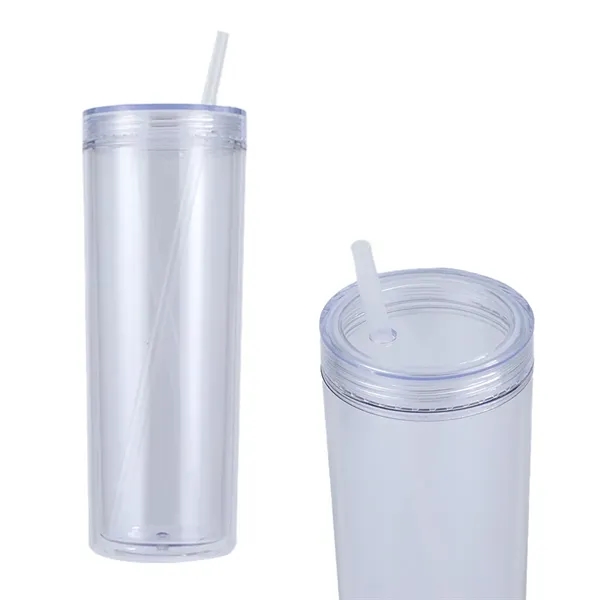 16 oz Recycled Acrylic Straw Tumbler... from ASI 36730 Ariel Premium Supply Inc