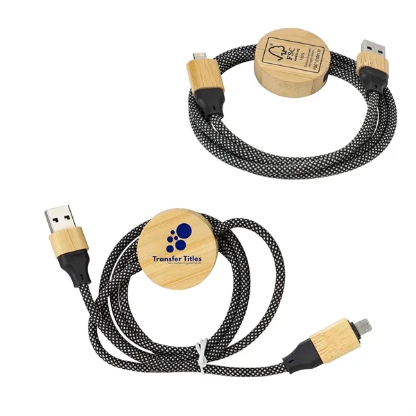 4-in-1 39- Bamboo and RPET 100W Charging & Data Cable... from ASI 36730 Ariel Premium Supply Inc