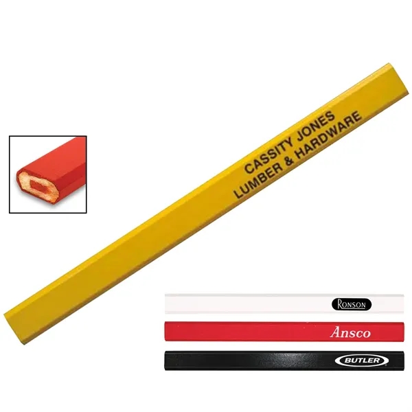 Red Graphite Carpenter Pencil... from ASI 30270 Aakron Line
