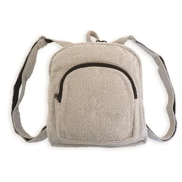 Hemp/cotton zippered tote bag from Nepal... from ASI 41630 Brave USA