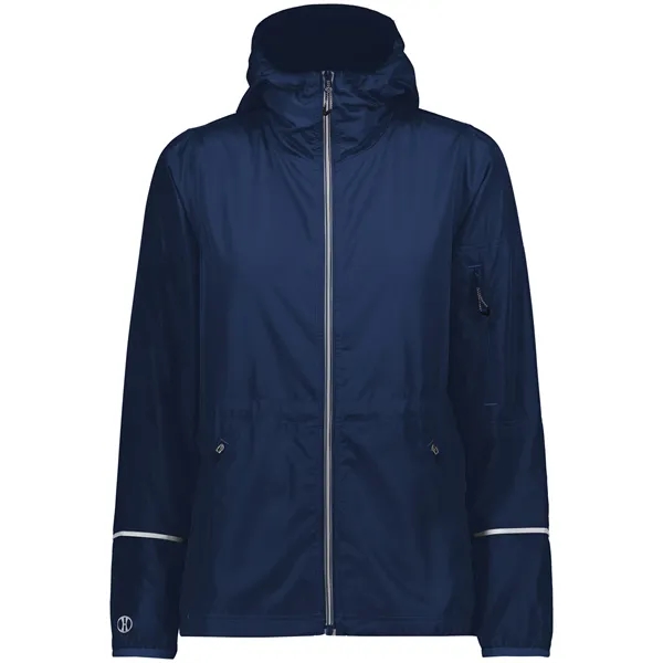 The Ladies Packable Full Zip Jacket is made from polyester, a... from ASI 37461 Augusta Sportswear / Holloway Sportswear